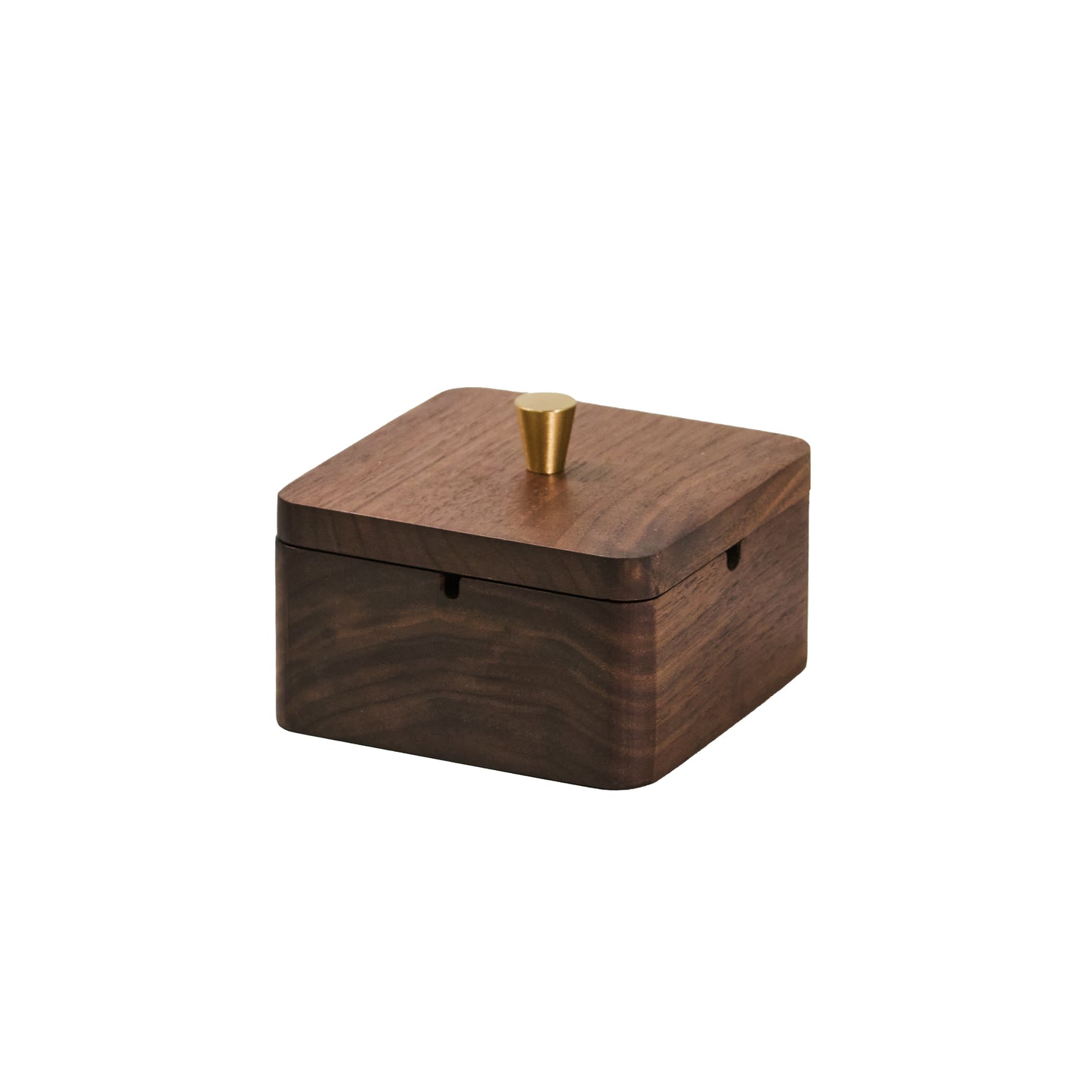 Walnut Wooden Ashtray for Cigarettes with Lid ,Windproof woodern Ashtray with brass liner for Outdoor and Indoor Use