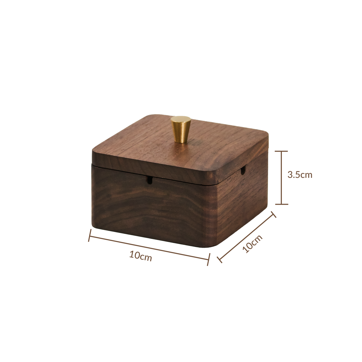 Walnut Wooden Ashtray for Cigarettes with Lid ,Windproof woodern Ashtray with brass liner for Outdoor and Indoor Use