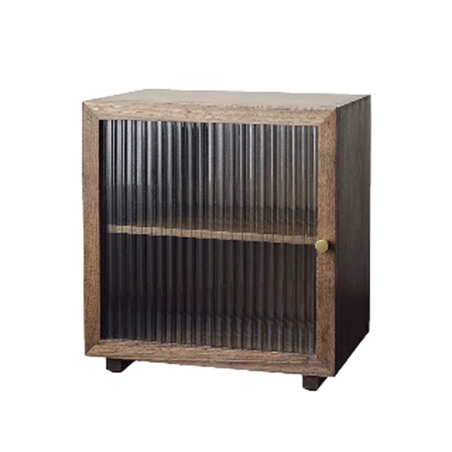 Luxun Wood Storage Cabinet with Glass Doors for Home Office