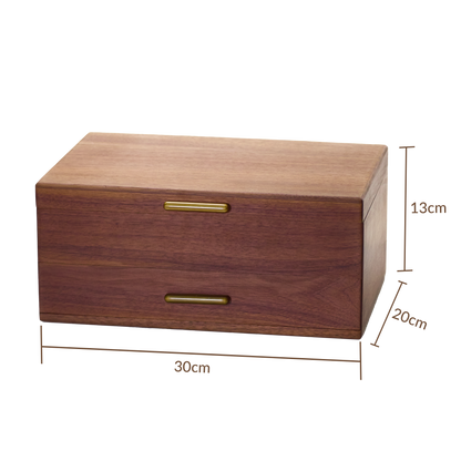 Walnut Wooden handmade Jewelry Box with removable Divider Organizer Box