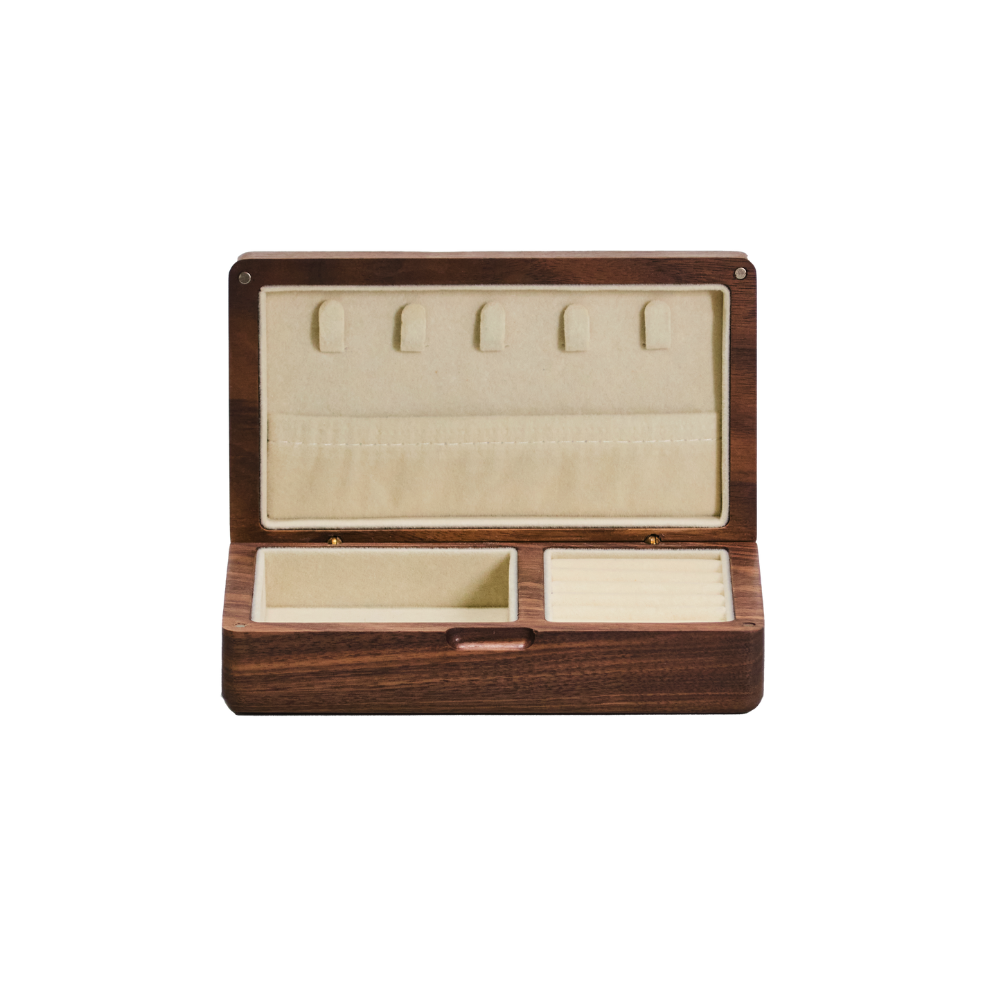 Portable handmade Walnut Wooden Jewelry Box