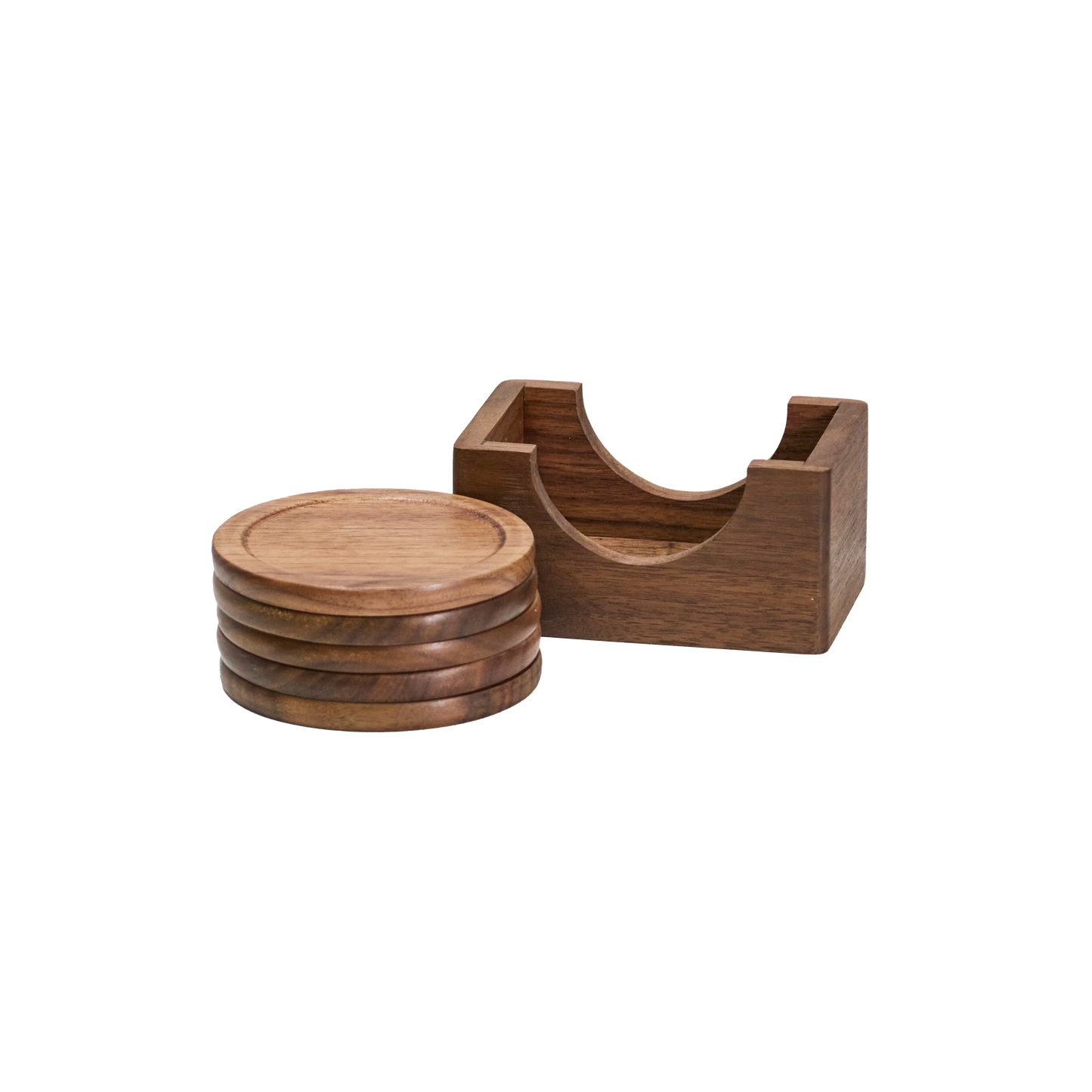 Wood Coasters for Drinks with storage box- 5pcs