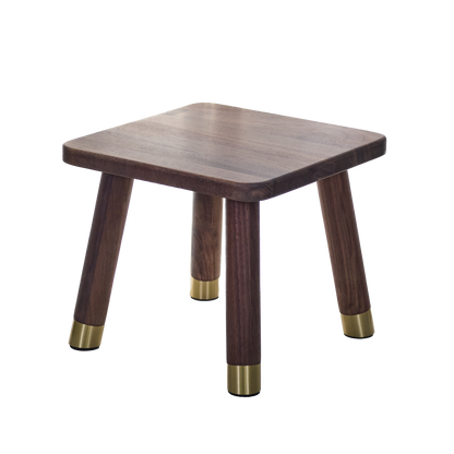 Soild square handmade little wooden stool, circle step plant pot flower bench children kid child furniture