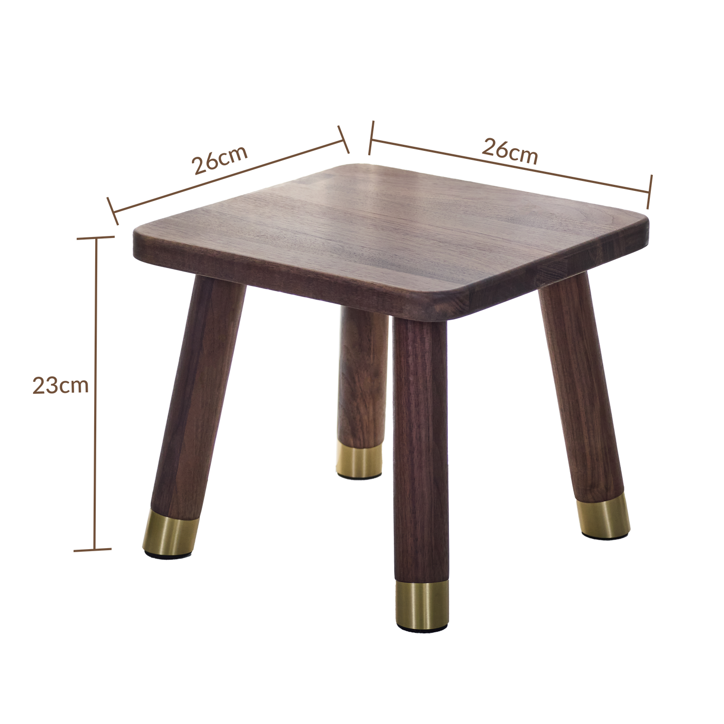 Soild square handmade little wooden stool, circle step plant pot flower bench children kid child furniture