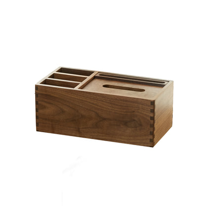 Luxun Multifunctional Tissue Box -Handmade Walnut Organization Tray