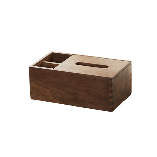 Luxun Multifunctional Tissue Box -Handmade Walnut Organization Tray