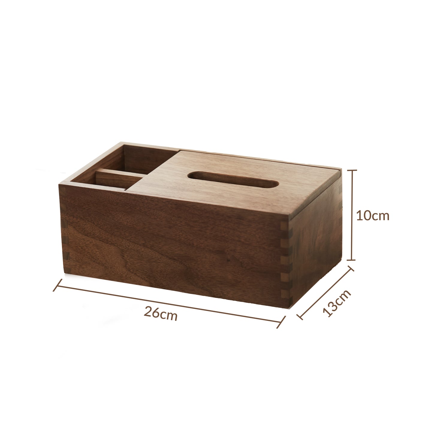 Luxun Multifunctional Tissue Box -Handmade Walnut Organization Tray