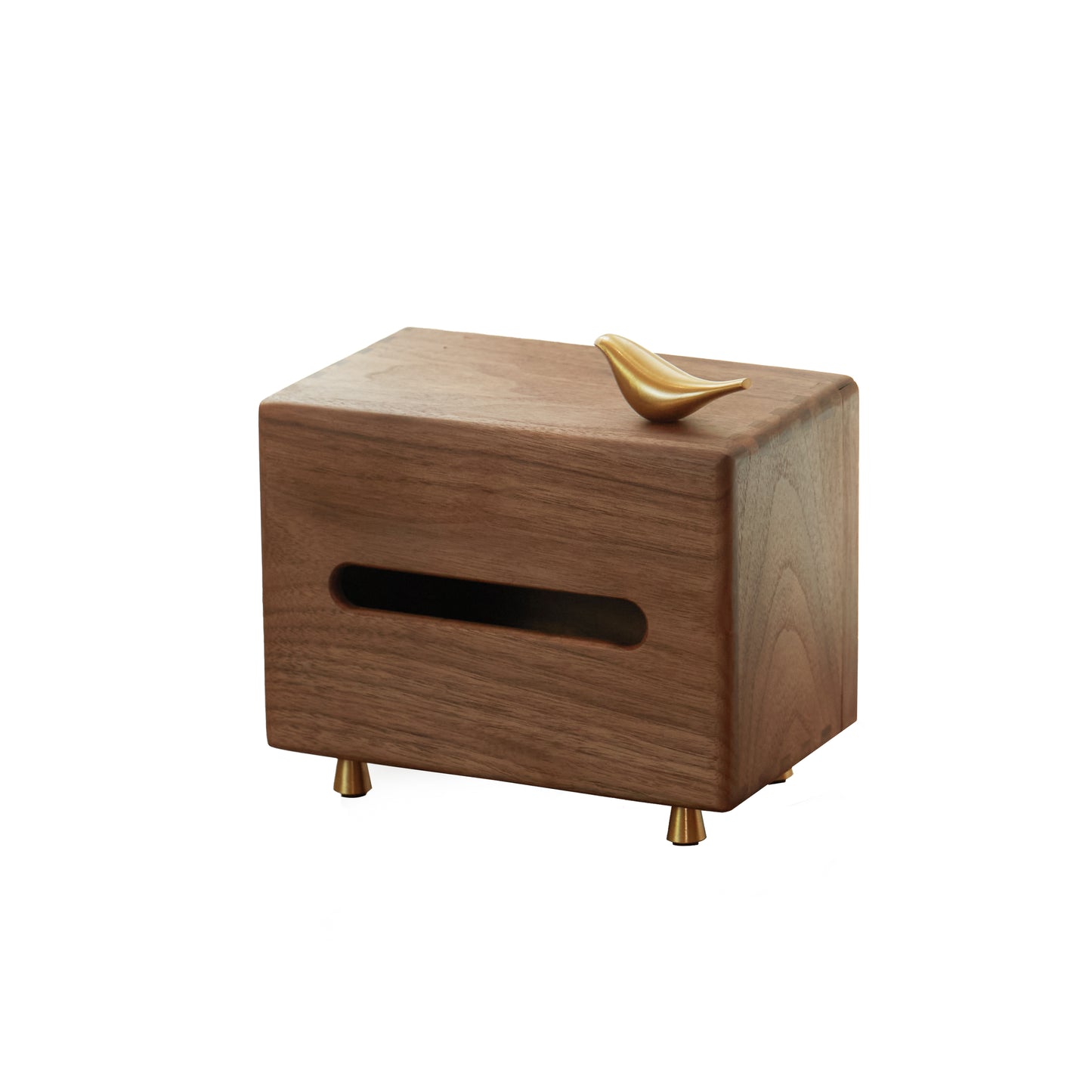 Luxun Walnut Tissue Box Cover-Solid wood Tissue Box cover- with stand