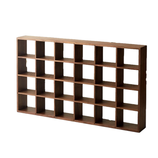 24 Cube Stackable Storage Organizer - Wood Shelves for Closet, Entryway