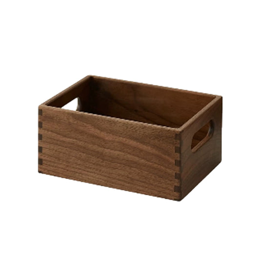 Walnut Solid Stackable Storage Boxes -wood crates for Storage